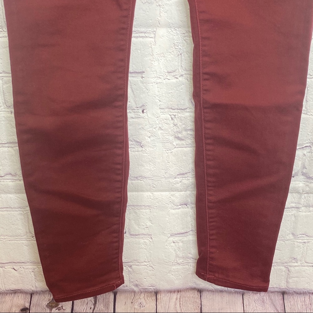 Aeropostale High Waisted Skinny Burgundy Jeggings - Picture 6 of 16